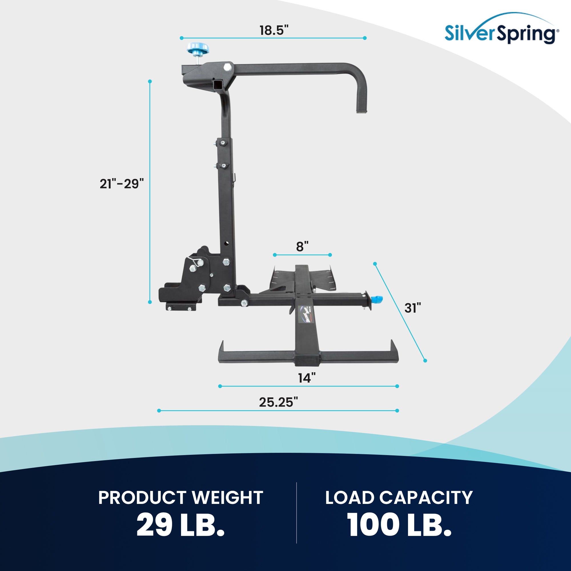 Silver Spring Foldable Manual Wheelchair Carrier Platform (Open Box)