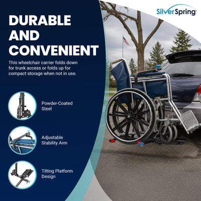 Silver Spring Foldable Manual Wheelchair Carrier Platform (Open Box)