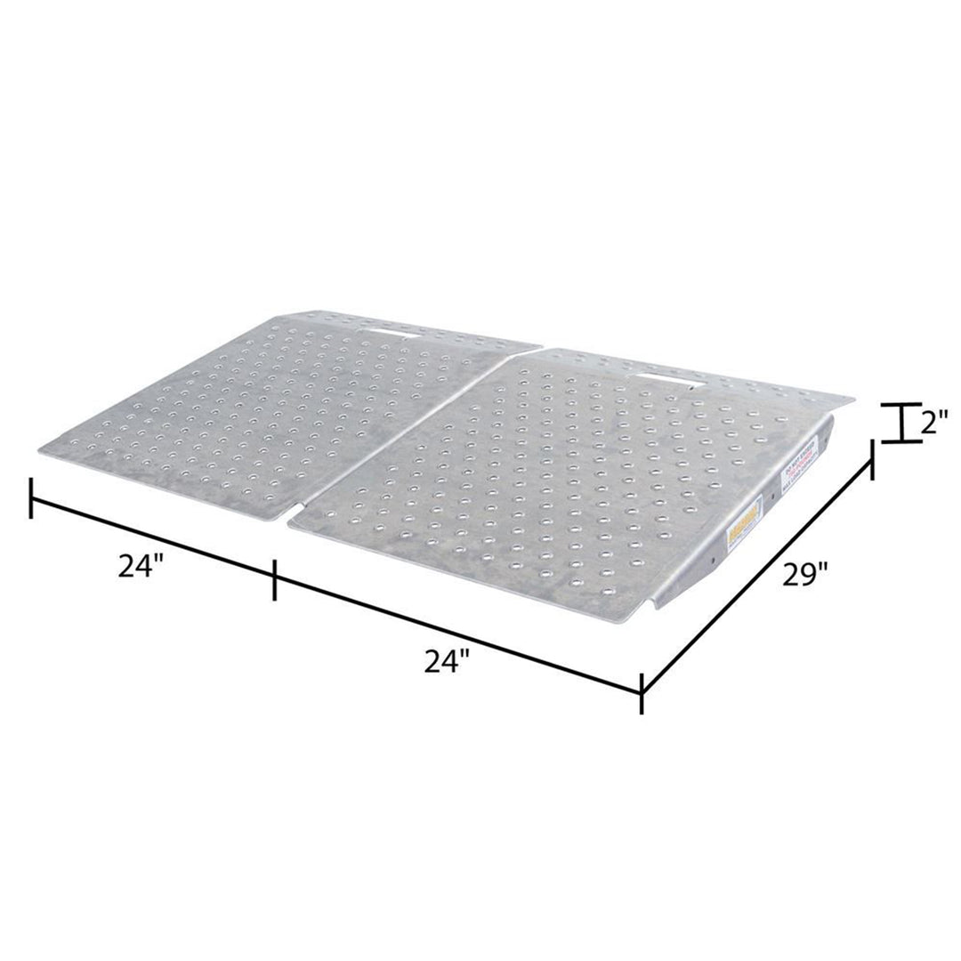 Guardian 2pk Heavy Duty Aluminum Shed Ramp, Loading for Mowers, ATV, (Used)