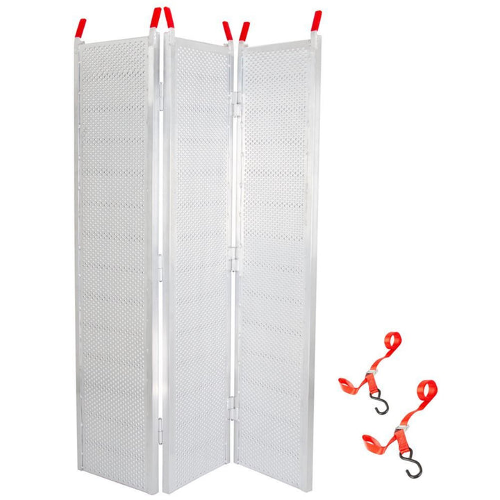 Black Widow 6’ 5” Punch Plate Aluminum ATV Ramp, 1,500 Lbs Cap, (For Parts)