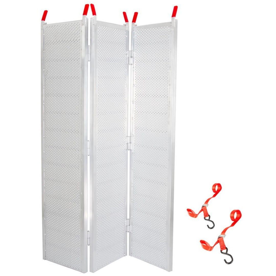 Black Widow 6’ 5” Punch Plate Aluminum ATV Ramp, 1,500 Lbs Cap, (For Parts)