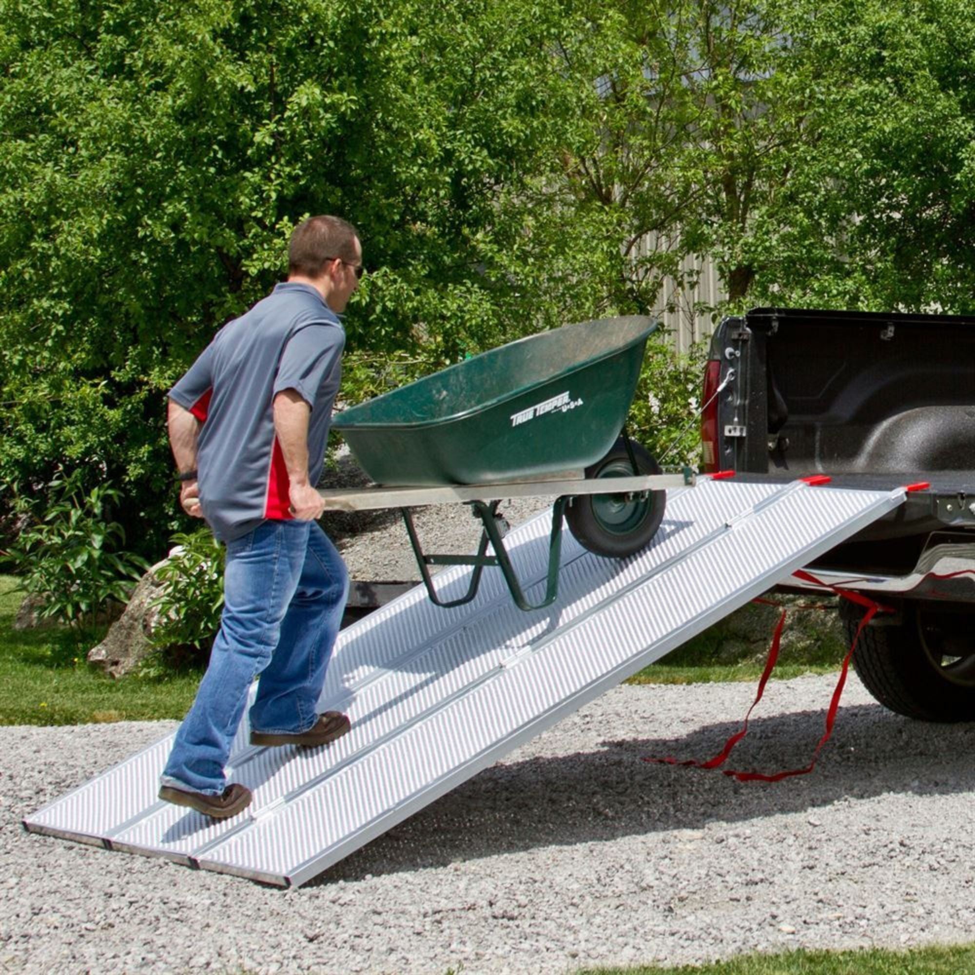 Black Widow 6’ 5” Punch Plate Aluminum ATV Ramp, 1,500 Lbs Cap, (For Parts) - VMInnovations