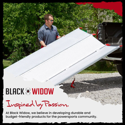 Black Widow 6’ 5” Punch Plate Aluminum Wide ATV Ramp, 1,500 Lbs Capacity (Used)