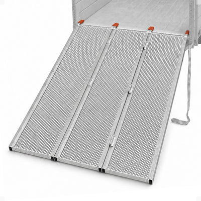 Black Widow 6’ 5” Punch Plate Aluminum Wide ATV Ramp, 1,500 Lbs Capacity (Used)