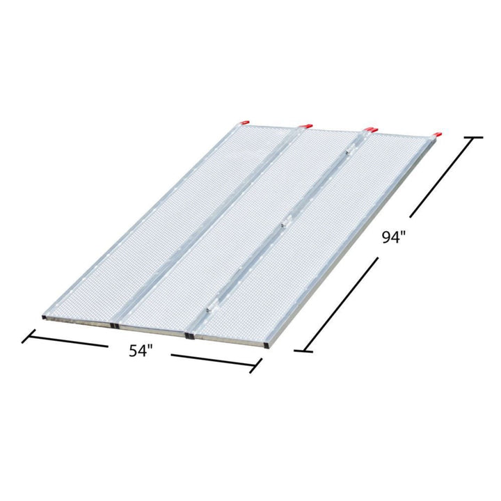 Black Widow 7’ 10” Punch Plate Wide ATV Ramp, 1500Lbs Capacity, Silver(Open Box)