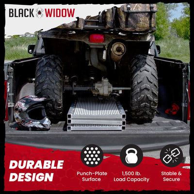 Black Widow 7’ 10” Punch Plate Aluminum Wide ATV Ramp, 1500 Lbs Capacity, (Used) - VMInnovations