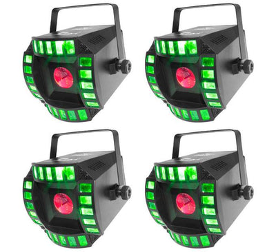 4 CHAUVET CUBIX 2.0 LED DJ DMX RGB Centerpiece Multi-Color Karaoke Effect Lights
