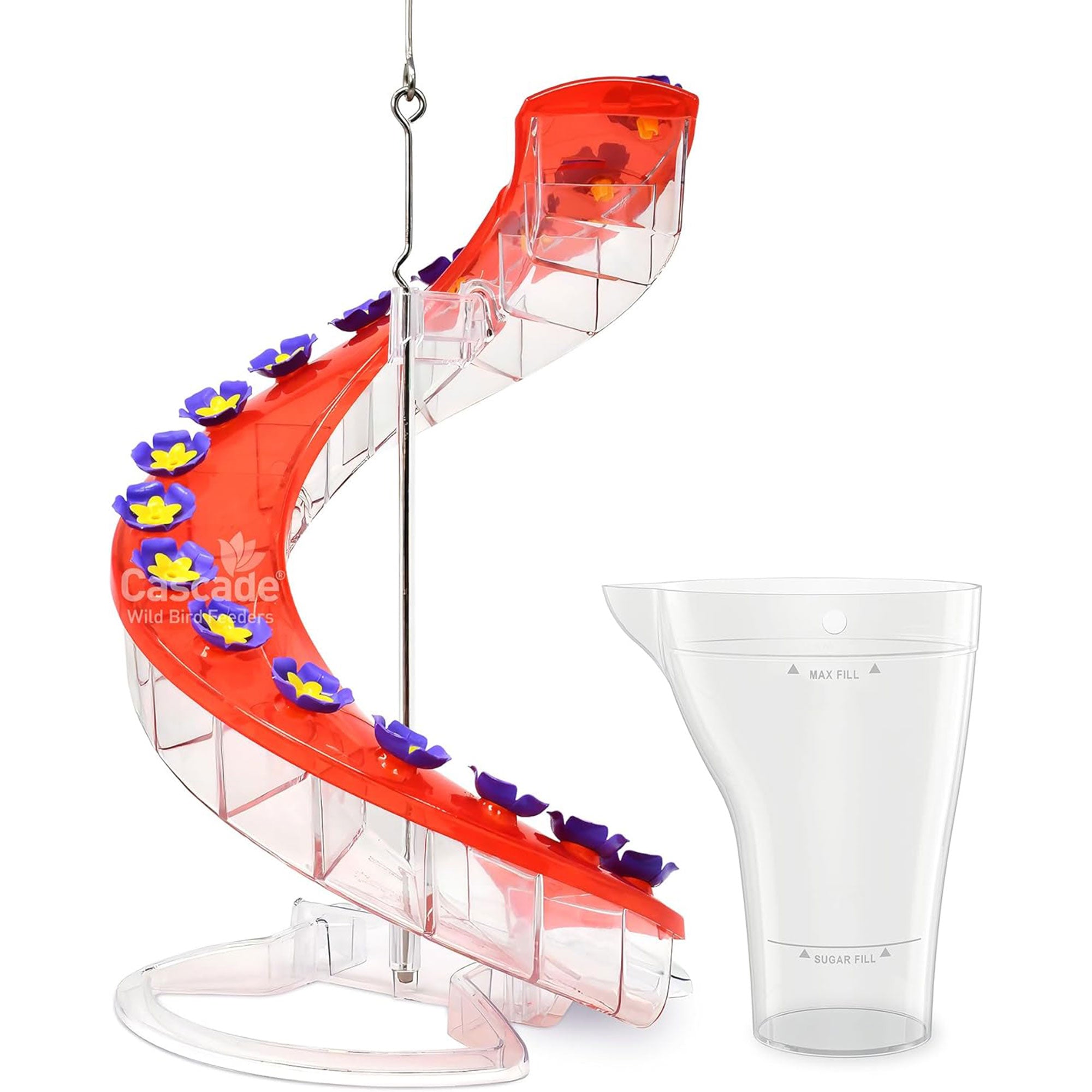 Cascade Wild Bird Feeders Outdoor Hummingbird Feeder, 16 Port Helical Design - VMInnovations