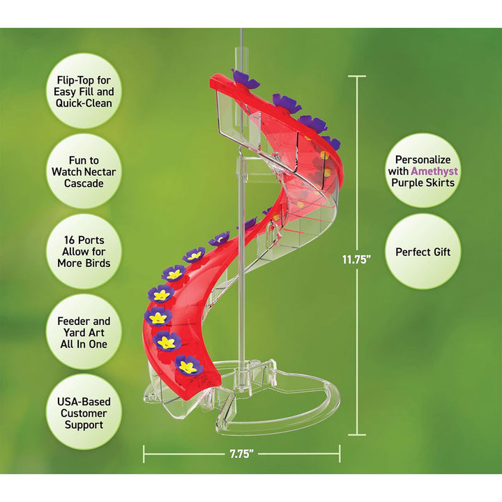 Cascade Wild Bird Feeders Hummingbird Feeder, 16 Port Helical Design (Open Box)