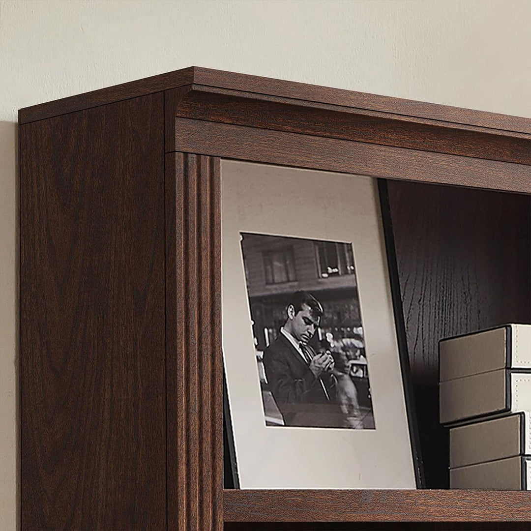 JAHRSTIM Halston Standard Bookcase Storage Open Shelving Unit, Cherry (Open Box)