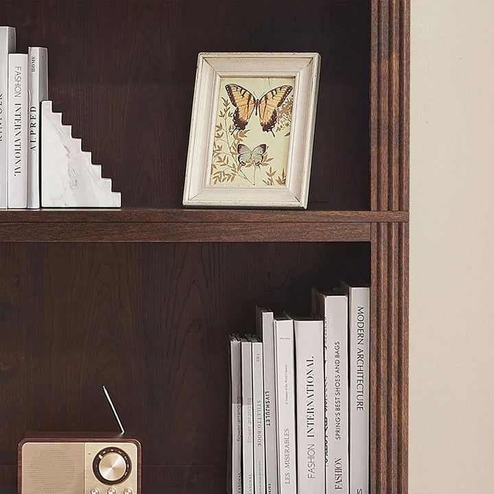 JAHRSTIM Halston Standard Bookcase Storage Open Shelving Unit, Cherry (Open Box)