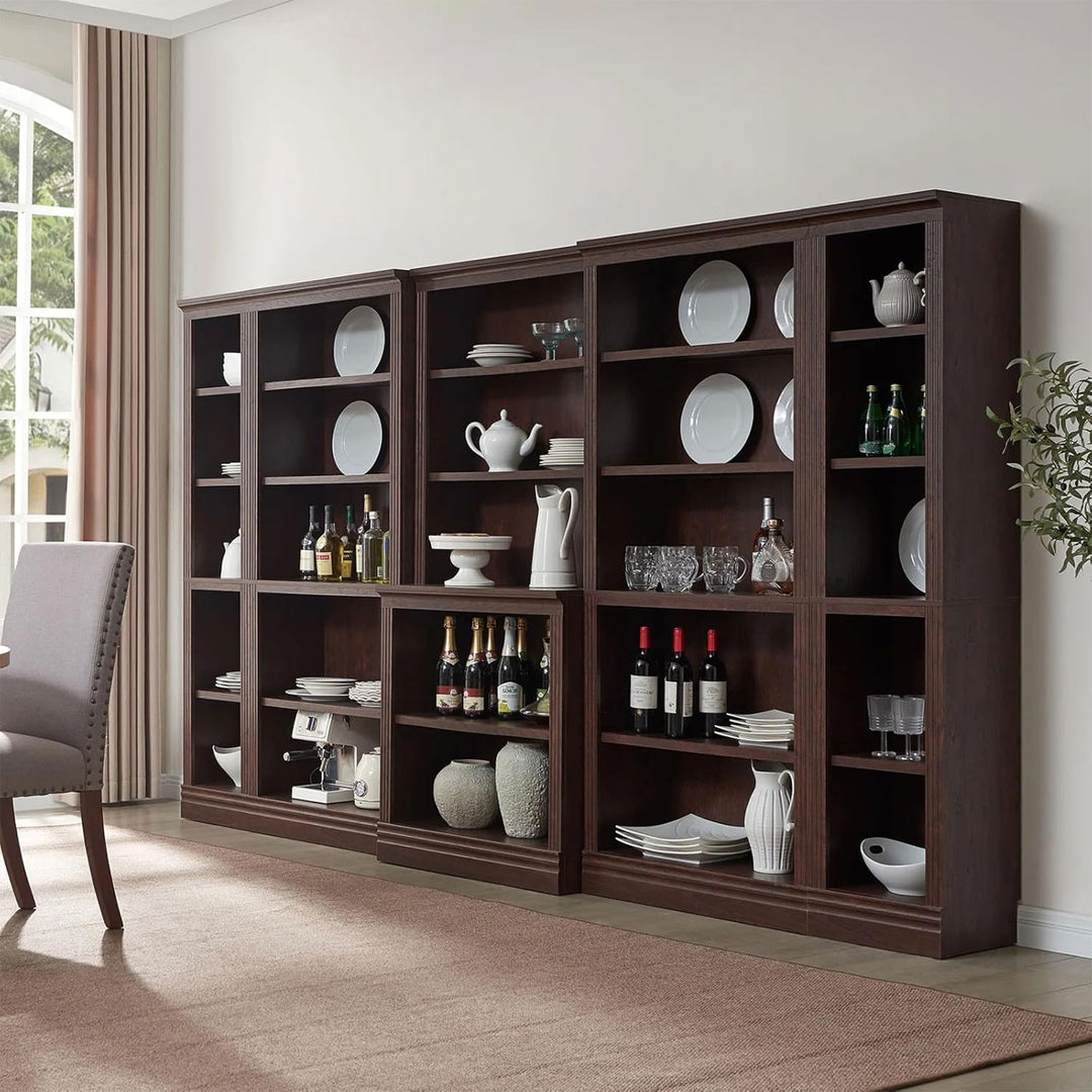 JAHRSTIM Halston Standard Bookcase Storage Open Shelving Unit, Cherry (Open Box)