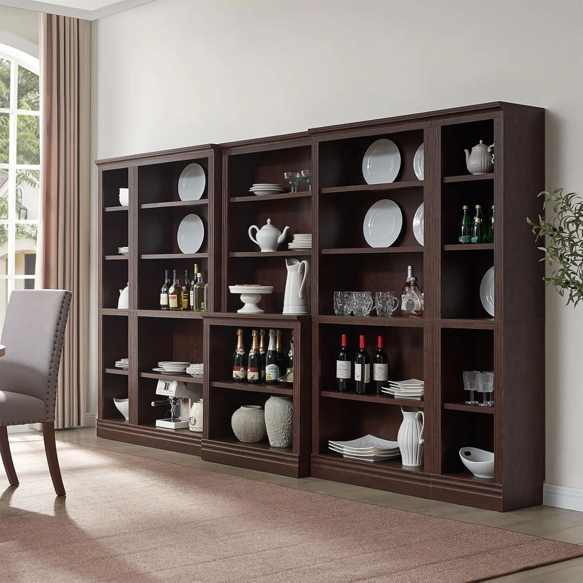 VAUXHILL & CO. Halston Bookcase Adjustable Open Unit, Cherry (For Parts)