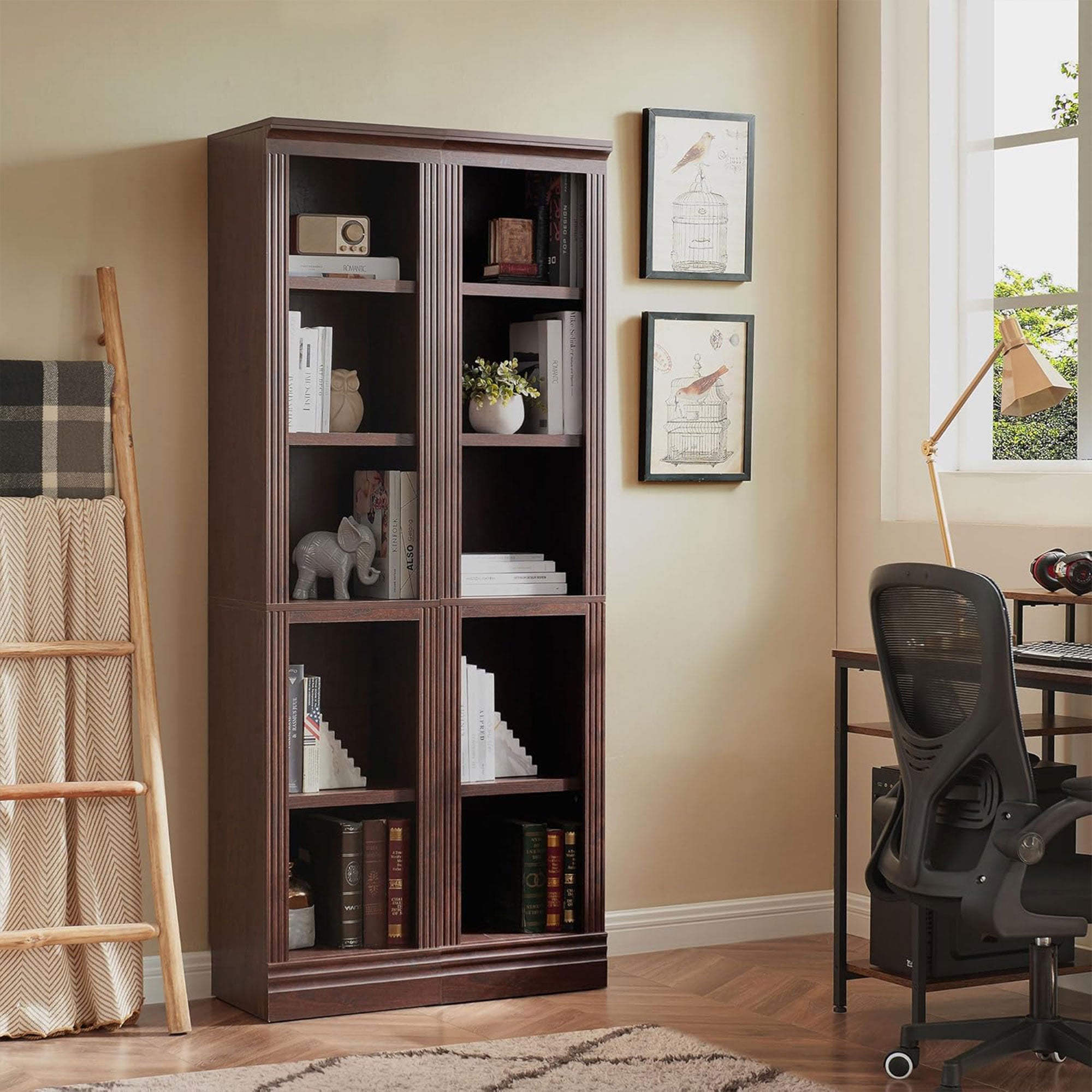 VAUXHILL & CO. Halston Narrow Bookcase, Adjustable Open Shelving Unit(For Parts) - VMInnovations