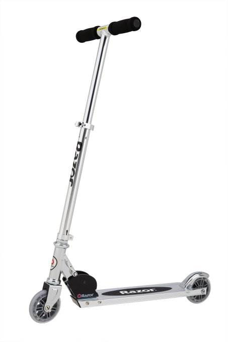 Razor A Kick Scooter Boys/Girls (Clear) with Child Helmet, Elbow & Knee Pads