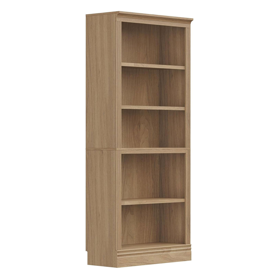 VAUXHILL & CO. Halston Standard Bookcase Adjustable Storage Shelving Unit, Oak