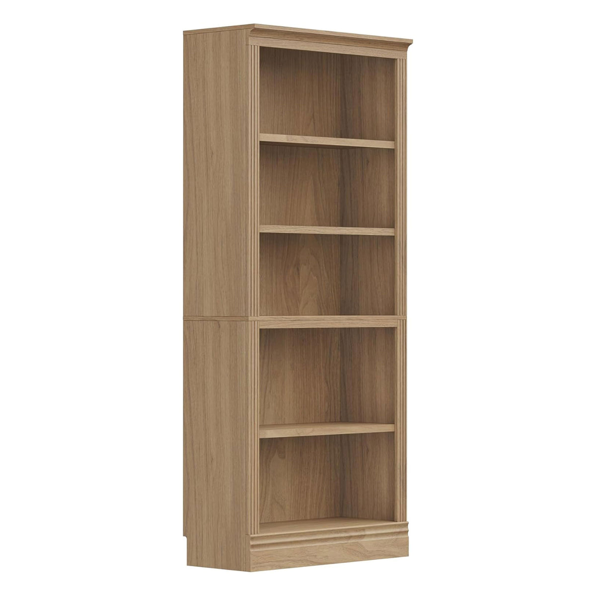 VAUXHILL & CO. Halston Standard Bookcase Adjustable Storage Shelving Unit, Oak - VMInnovations