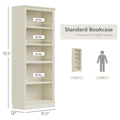 VAUXHILL & CO. Halston Standard Bookcase, Adjustable Shelving Unit (For Parts)