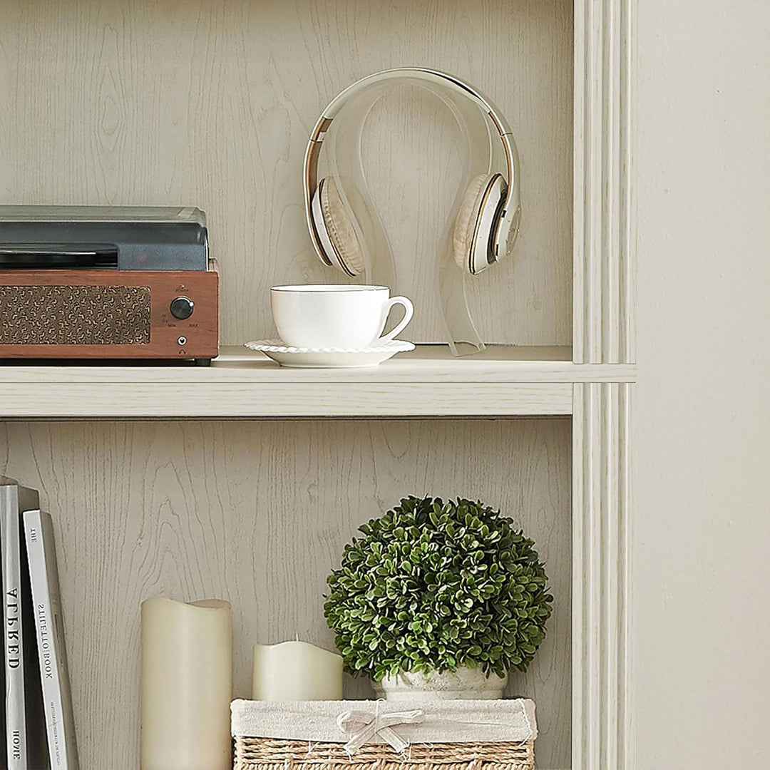 JAHRSTIM Halston Standard Bookcase, Adjustable Storage Open Shelving Unit, Cream