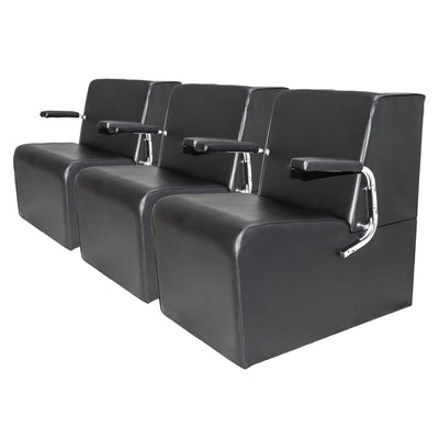 PureSana 3 Pack Chromium Anastasia Vinyl Professional Platform Hair Dryer Chair - VMInnovations