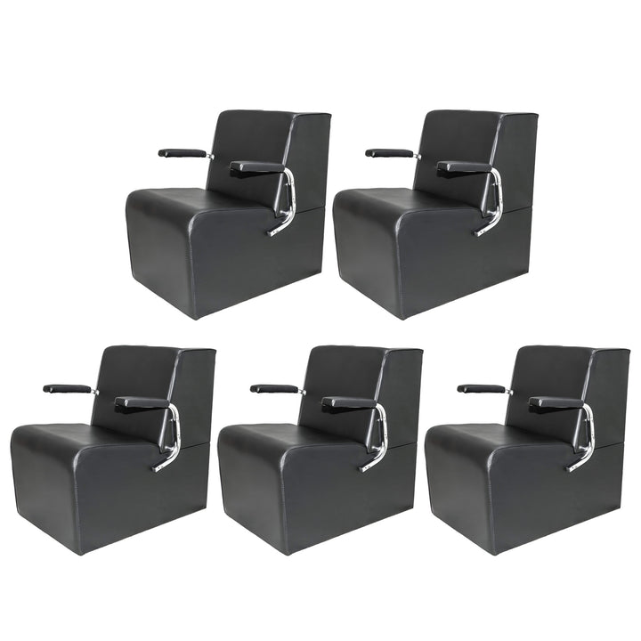 PureSana 5 Pack Chromium Anastasia Vinyl Professional Platform Hair Dryer Chair