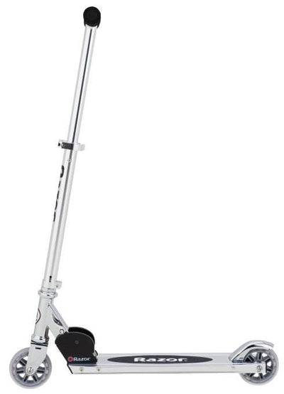 Razor A Kick Scooter Boys/Girls (Clear) & Child Helmet (Glossy Black)