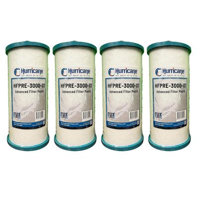 Hurricane Pre Fill Pool Filter Cartridge Replacement with Advanced Bonds, 4 Pack