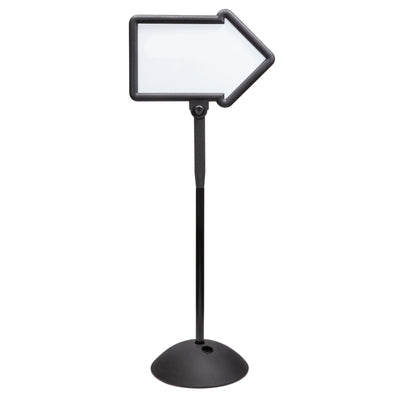 Safco Products Write Way Directional Sign Dual Sided Dry Erase Board, Black