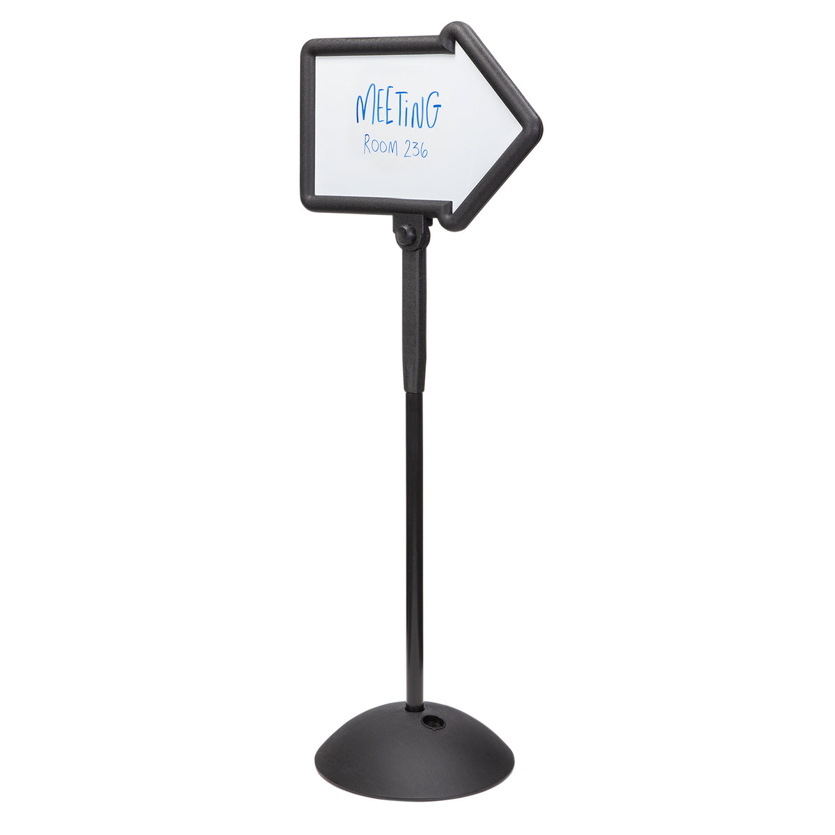 Safco Products Write Way Directional Sign Dual Sided Dry Erase Board, Black