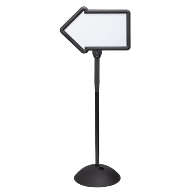 Safco Products Write Way Directional Sign Dual Sided Dry Erase Board, Black