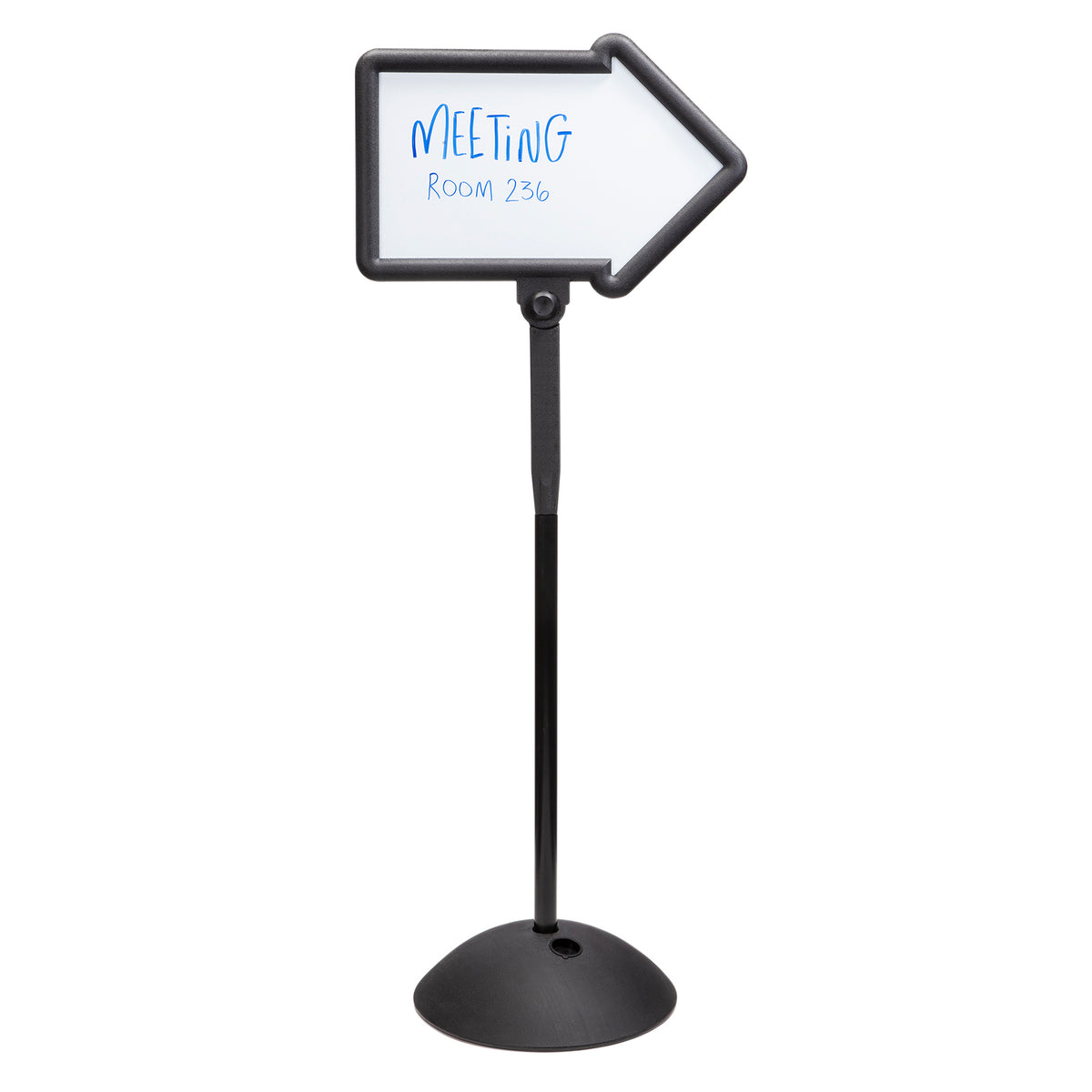Safco Products Write Way Directional Sign Dual Sided Dry Erase Board, Black