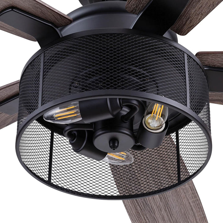 Honeywell Carnegie Ceiling Fan, Quiet Motor & Remote Control, 52", Blk(Open Box)