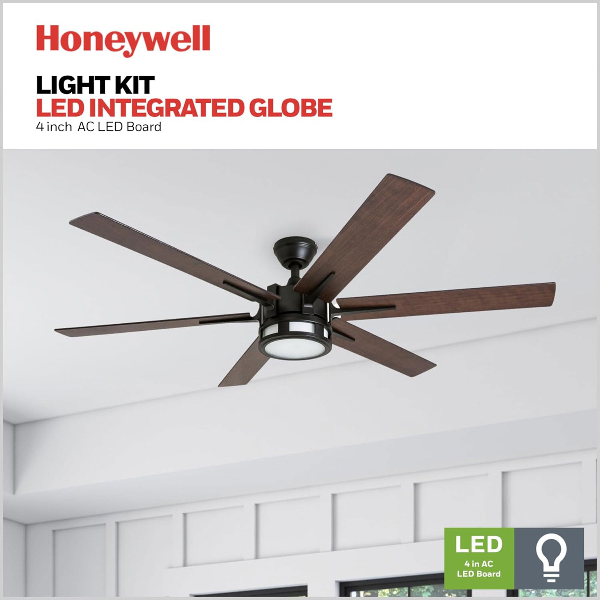 Honeywell Kaliza Ceiling Fan with Quiet Motor and Remote Control, 56"(For Parts)