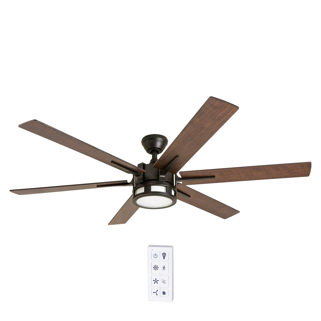Honeywell Kaliza Ceiling Fan with Quiet Motor and Remote Control, 56", Bronze