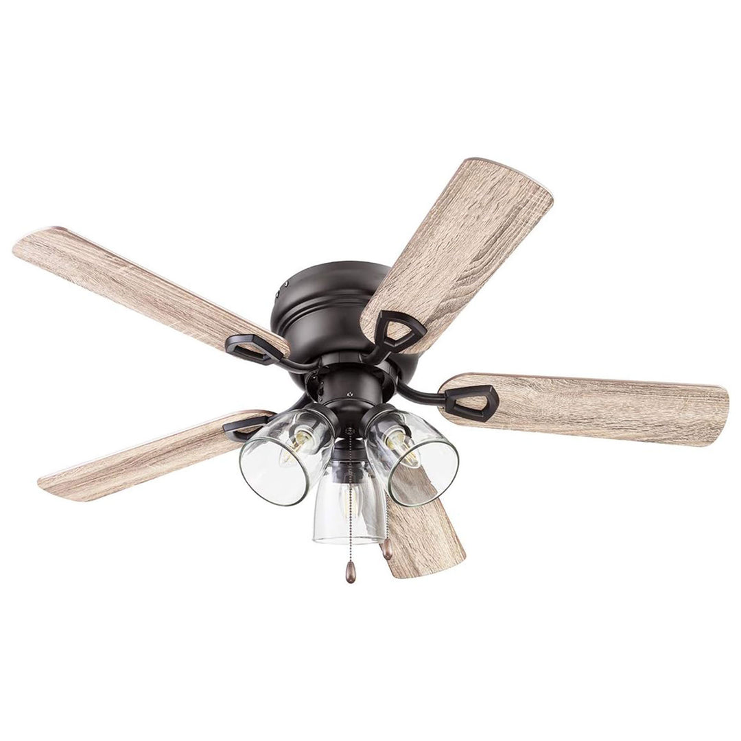 Portage Bay Renton Ceiling Fan with 5 Reversible Blades and Motor, 42", Bronze - VMInnovations