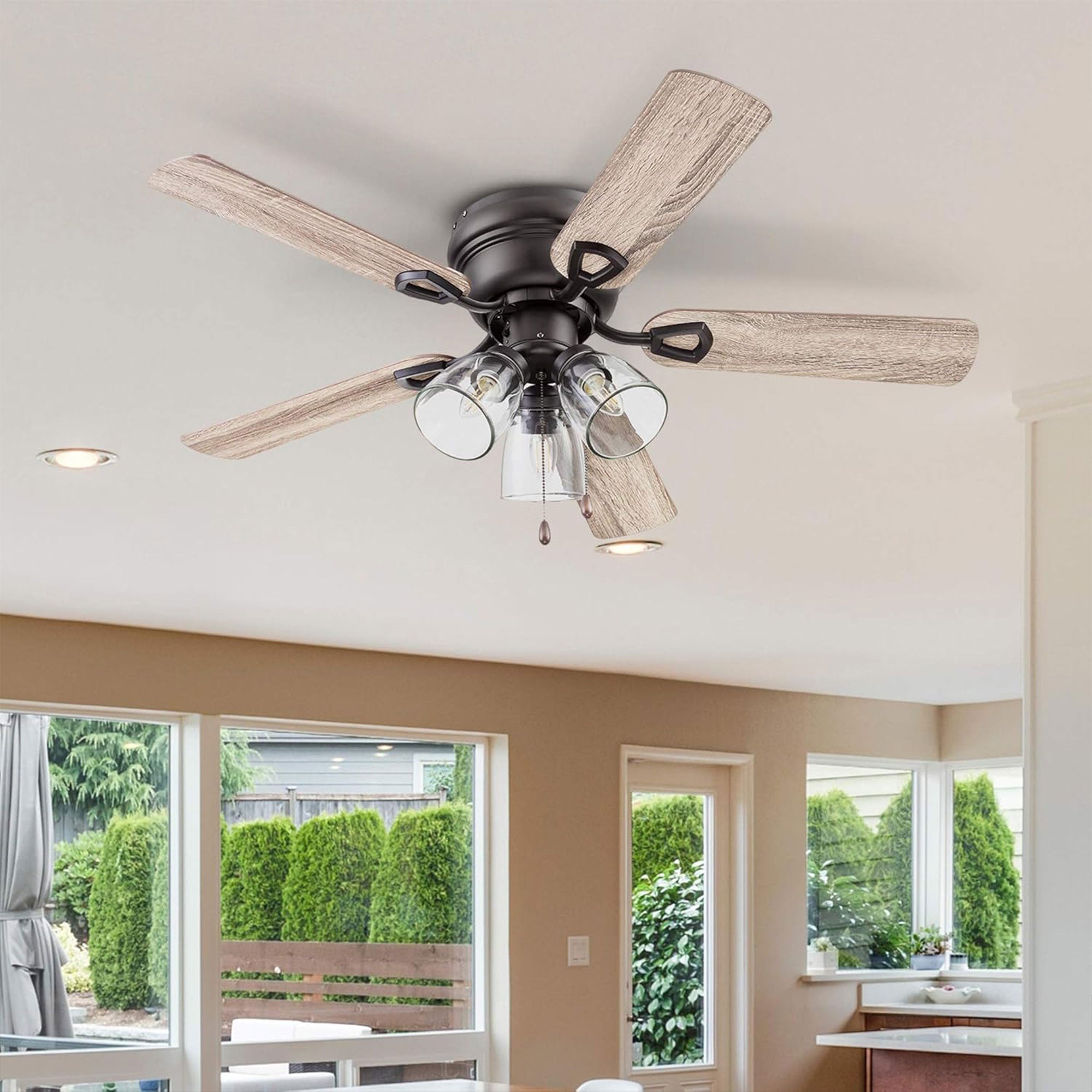 Portage Bay Ceiling Fan with 5 Reversible Blades and Motor, 42" Bronze(Open Box) - VMInnovations