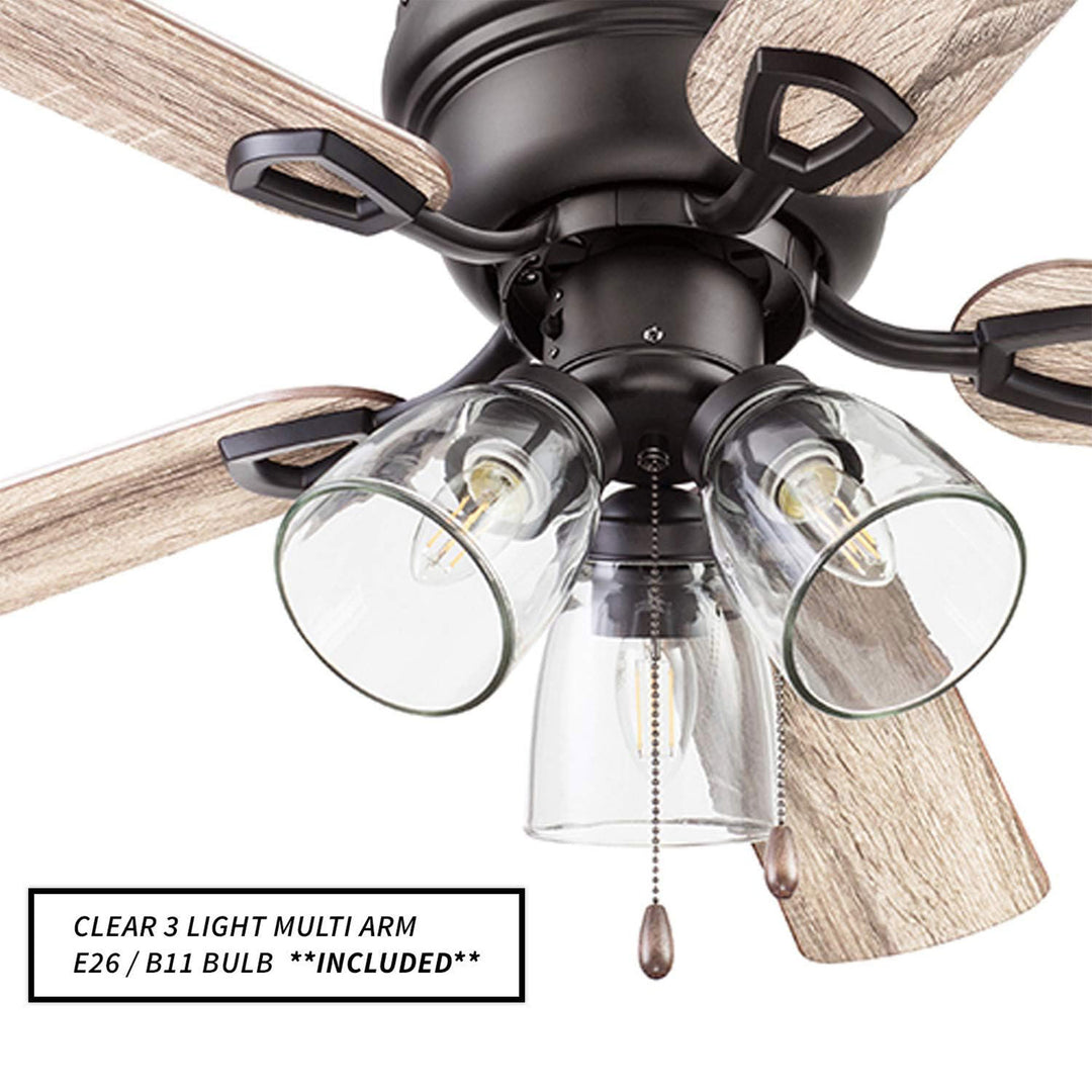 Portage Bay Renton Ceiling Fan with 5 Reversible Blades and Motor, 42", Bronze - VMInnovations