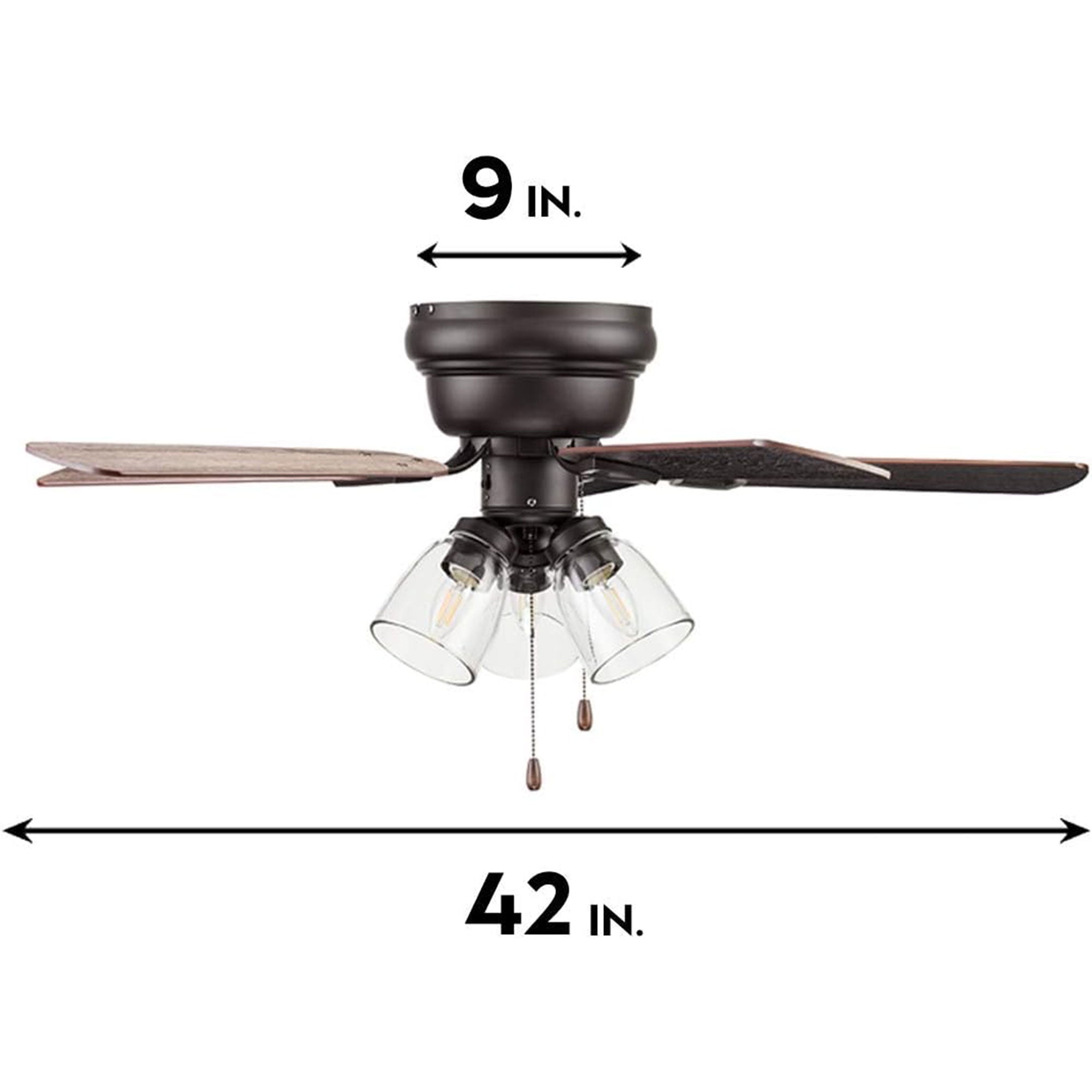 Portage Bay Ceiling Fan with 5 Reversible Blades and Motor, 42" Bronze(Open Box) - VMInnovations
