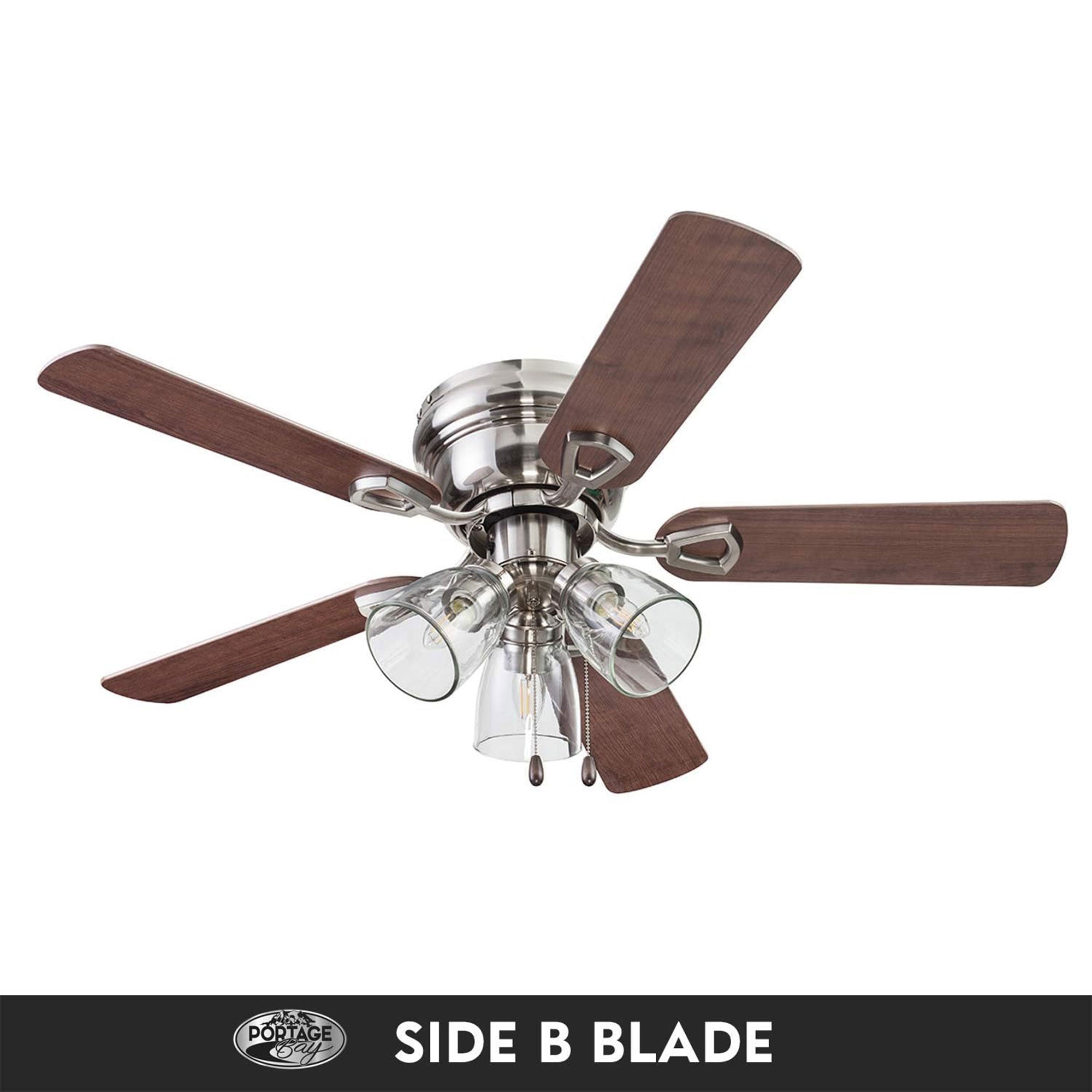 Portage Bay Renton Ceiling Fan, Quiet Reversible Motor, 42 Inches(Open Box)