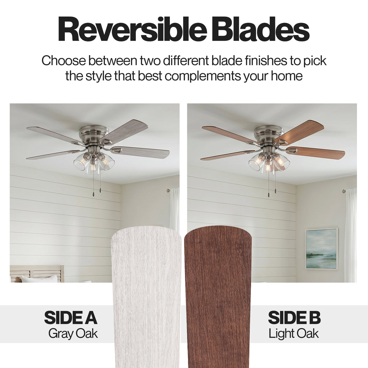 Portage Bay Renton Ceiling Fan, Quiet Reversible Motor, 42 Inches(Open Box)