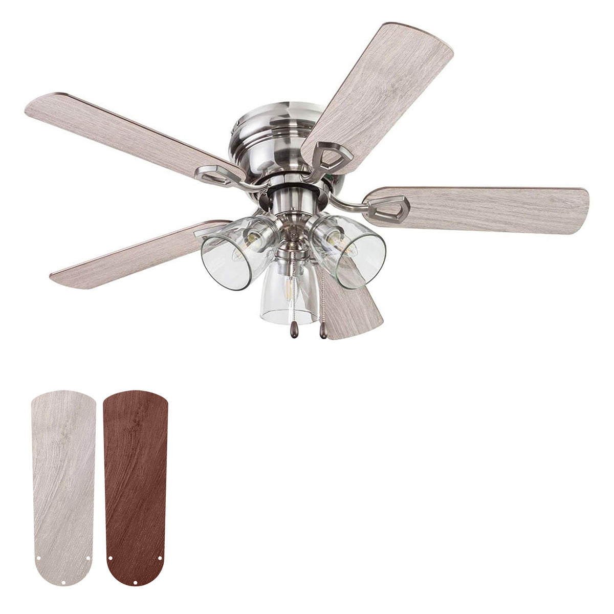 Portage Bay Renton Ceiling Fan, Quiet Reversible Motor, 42 Inches(Open Box)