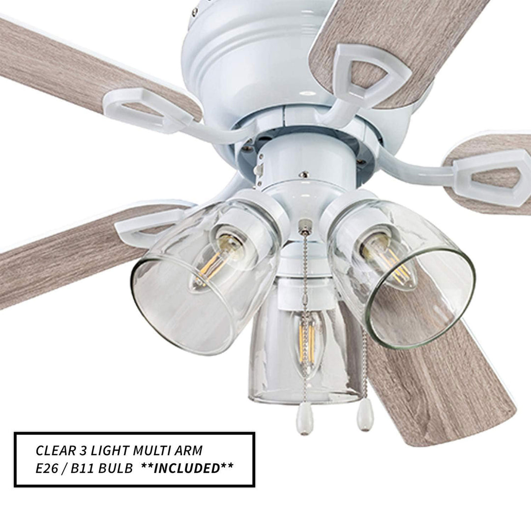 Portage Bay Renton Ceiling Fan with 5 Reversible Blades & Motor, 42", White - VMInnovations