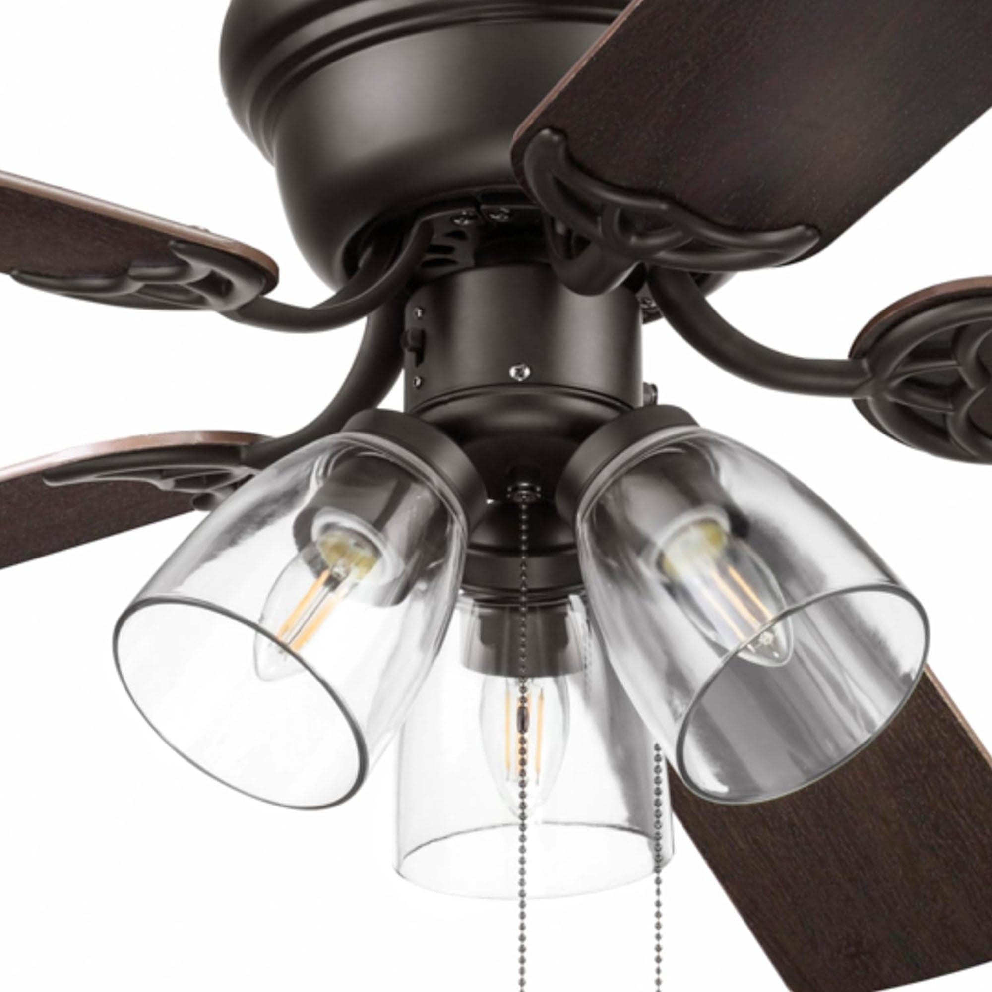 Portage Bay Renton Ceiling Fan with Reversible Motor, 52 Inch, Bronze (Open Box)