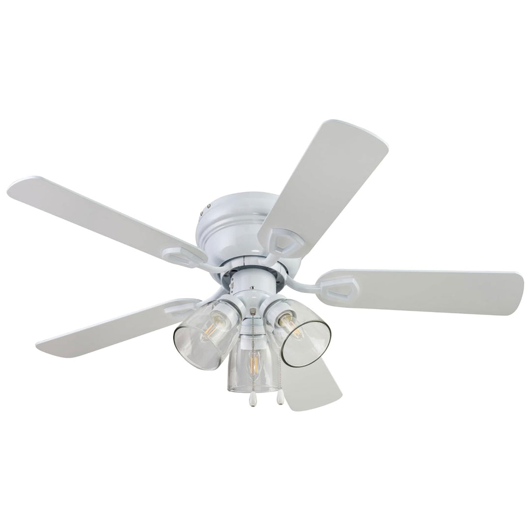 Portage Bay Renton Ceiling Fan with Quiet, Reversible Motor, 52", Brushed Nickel - VMInnovations