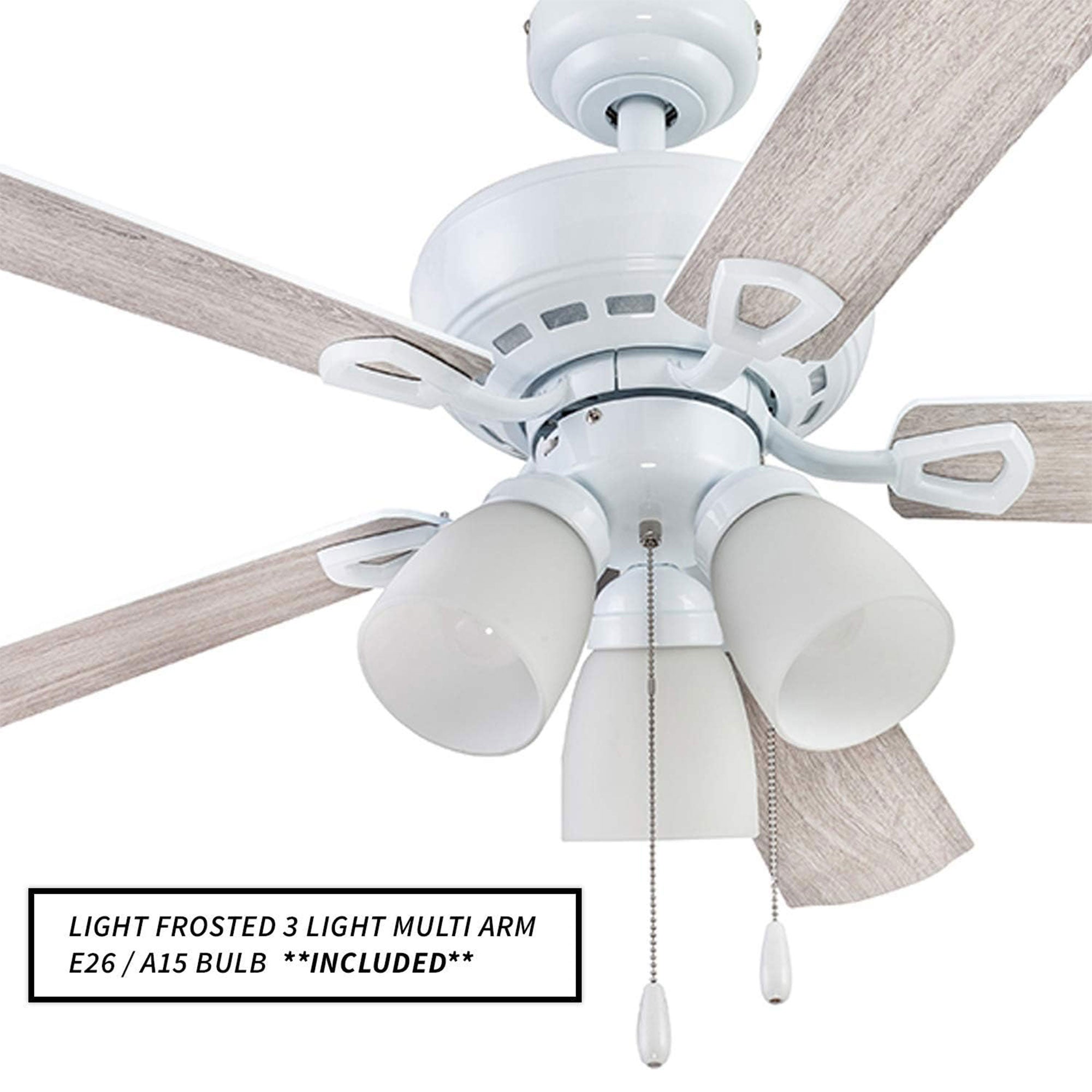 Portage Bay Miller Park Ceiling Fan w/ Reversible Blades, 44", Nickel (Open Box)