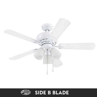 Portage Bay Miller Park Ceiling Fan w/ Reversible Blades, 44", Brushed Nickel - VMInnovations