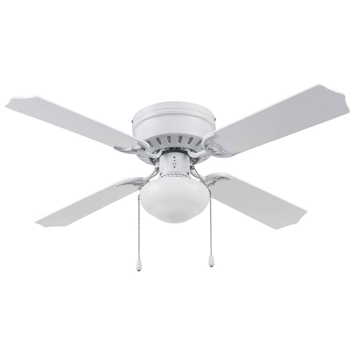 Portage Bay Cherry Hill Ceiling Fan with Quiet, Reversible Motor, 42", White - VMInnovations