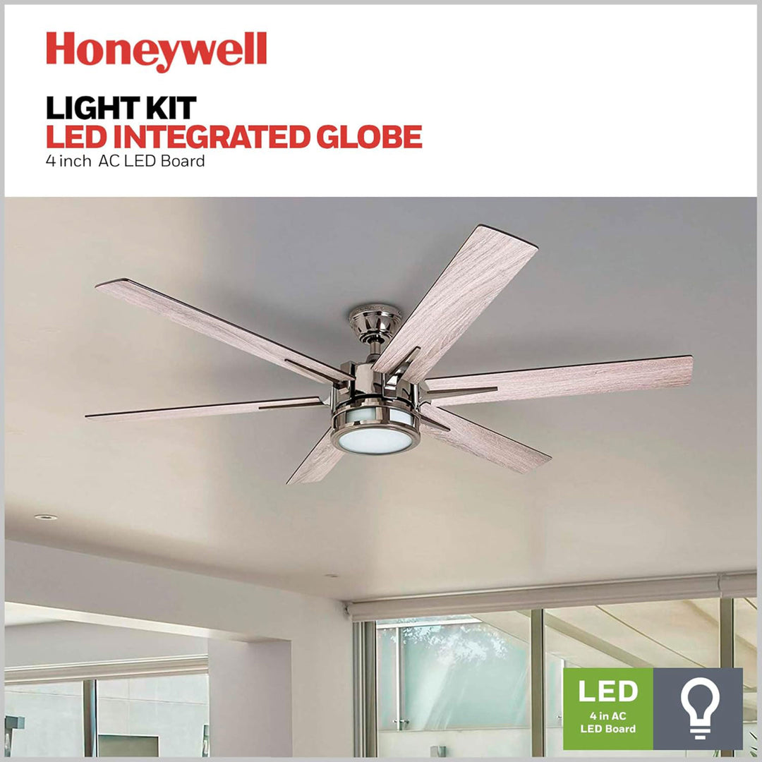 Honeywell Ceiling Fan, Quiet Motor & Remote, 56", Matte Nickel (For Parts) - VMInnovations