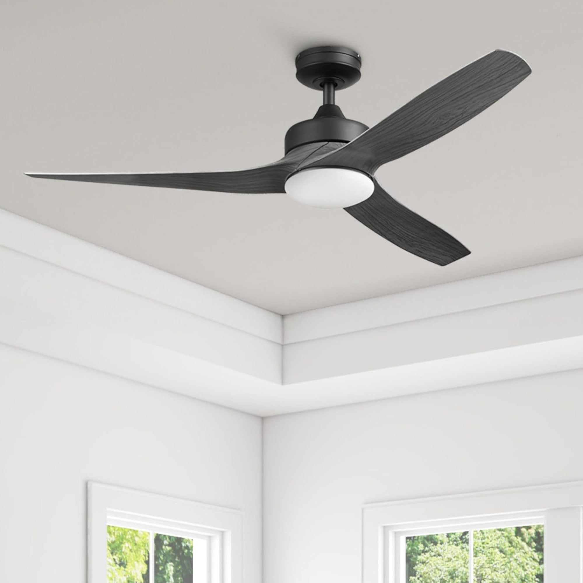 Honeywell Lynton 52" Ceiling Fan w/ Remote, & Reversible Blades Black (Open Box) - VMInnovations