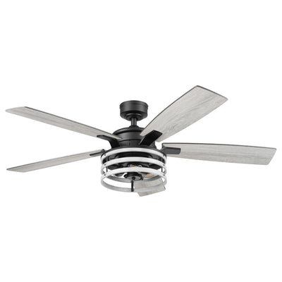 Honeywell Carnegie Ceiling Fan, Quiet Motor and Remote Control, 52", Matte Black (For Parts)
